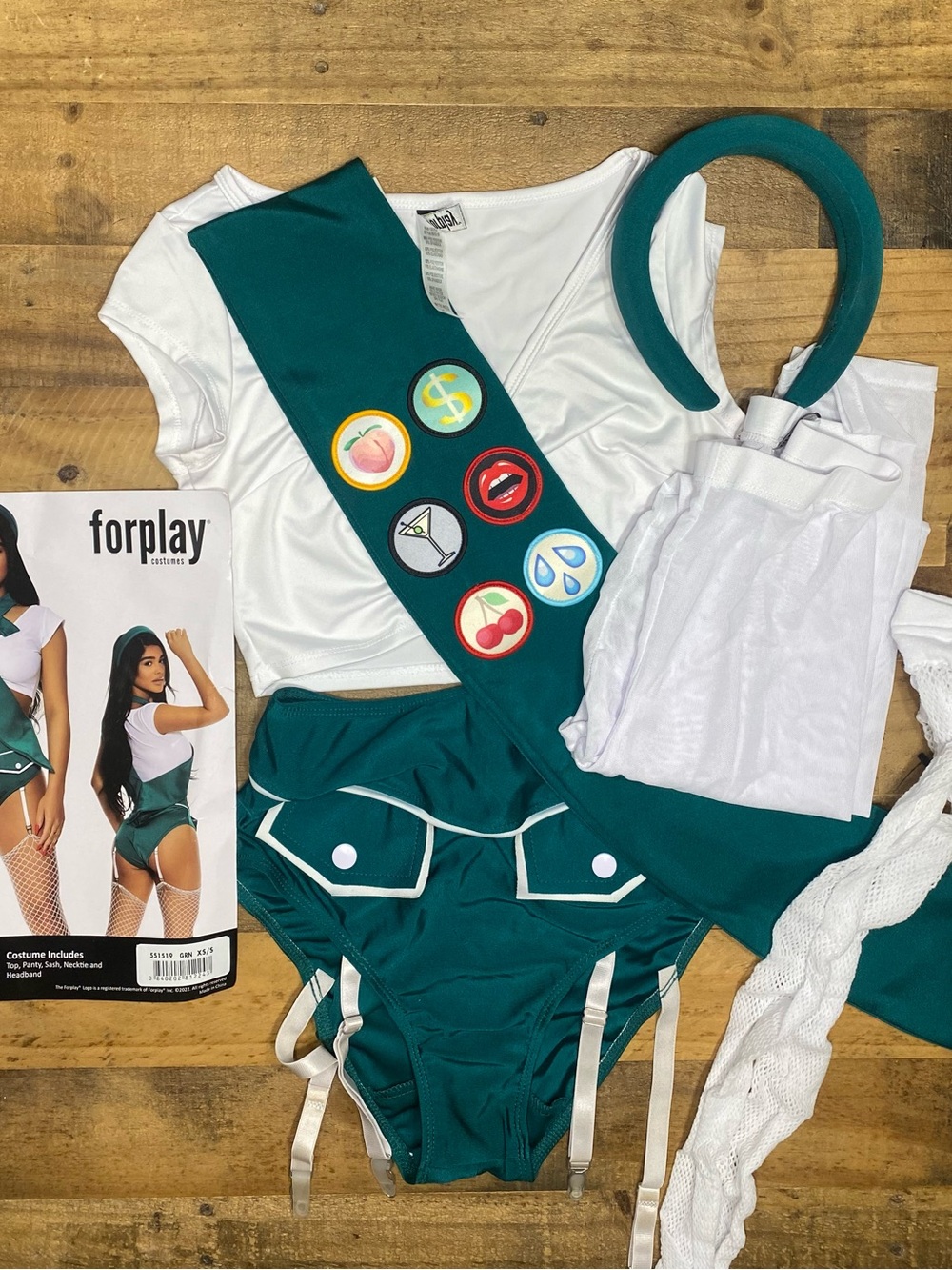Forplay Teal and White Girls' Scout Costume